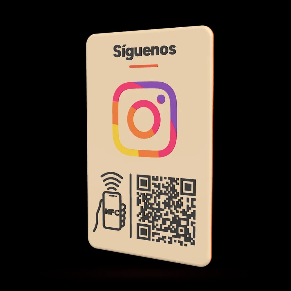 Tarjeta Síguenos en Instagram